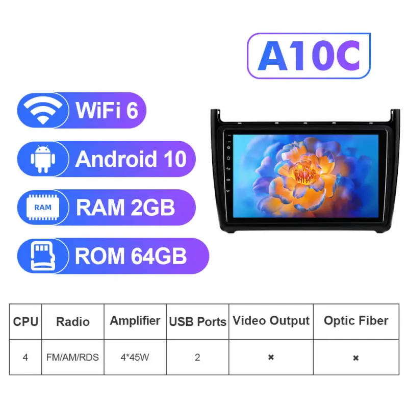 NEW! Android 13 For VW/Volkswagen/POLO Sedan 2009-2017 QLED Android Auto 9” Car Radio