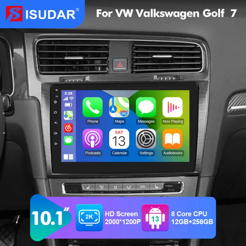NEW! For Left-hand drive VW/Volkswagen/Golf 7 2013- Android 13 QLED Android 10” Car Radio Wireless Carplay