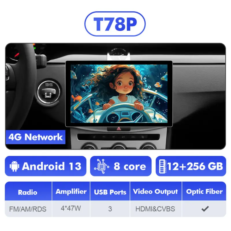NEW! 11.5” Android 13 For VW Passat B6/B7 Carplay Car Radio with DSP
