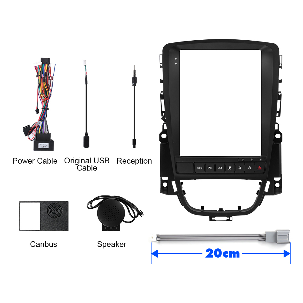 ISUDAR Android 12 Tesla style Car Radio for Opel Astra J Verano Vauxhall 2007-2014 Multimedia Player