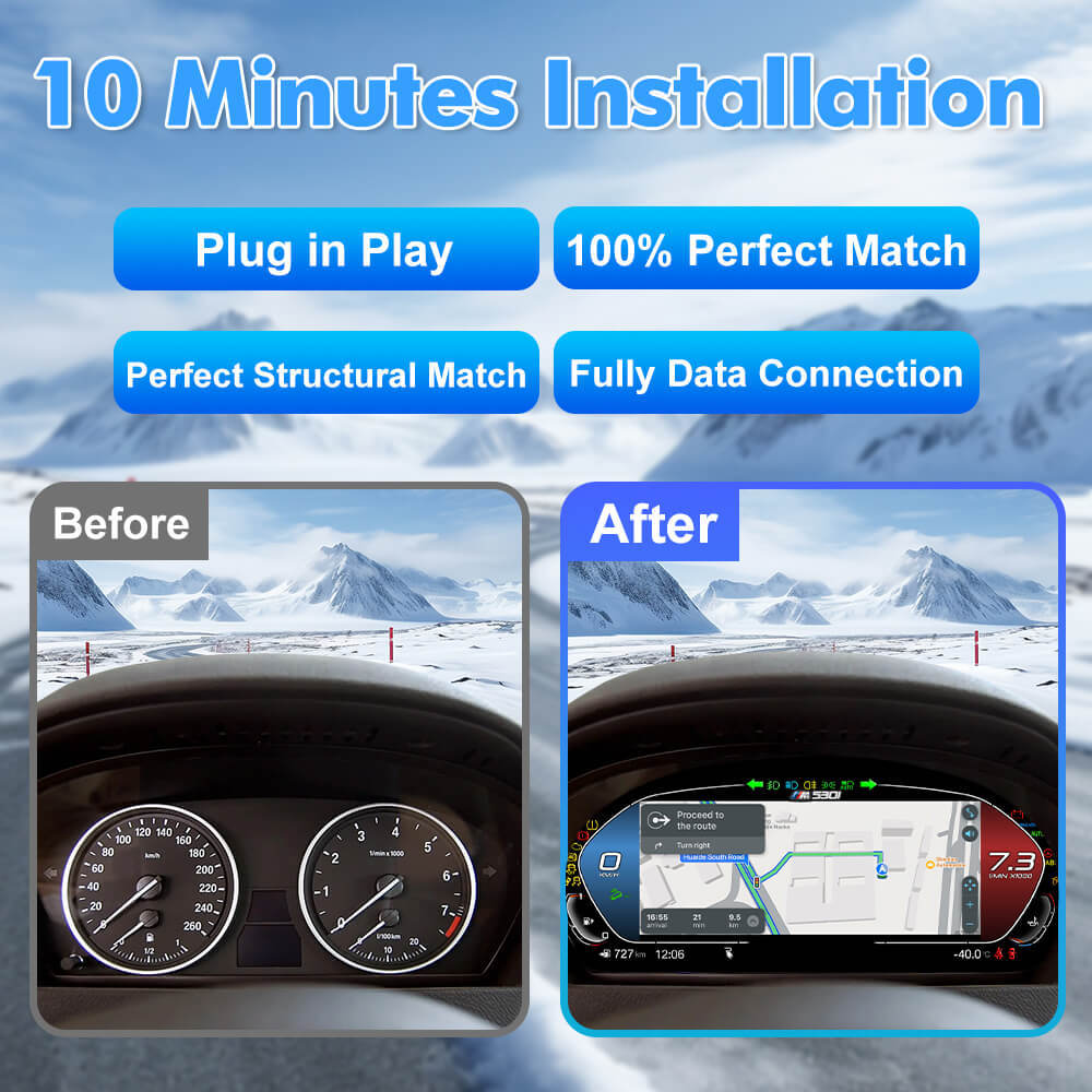 FOR BMW X5 E70 X6 E71 2006-2013 CCC CIC Digital Carplay dashboard Instrumental Cluster Speedometer Screen