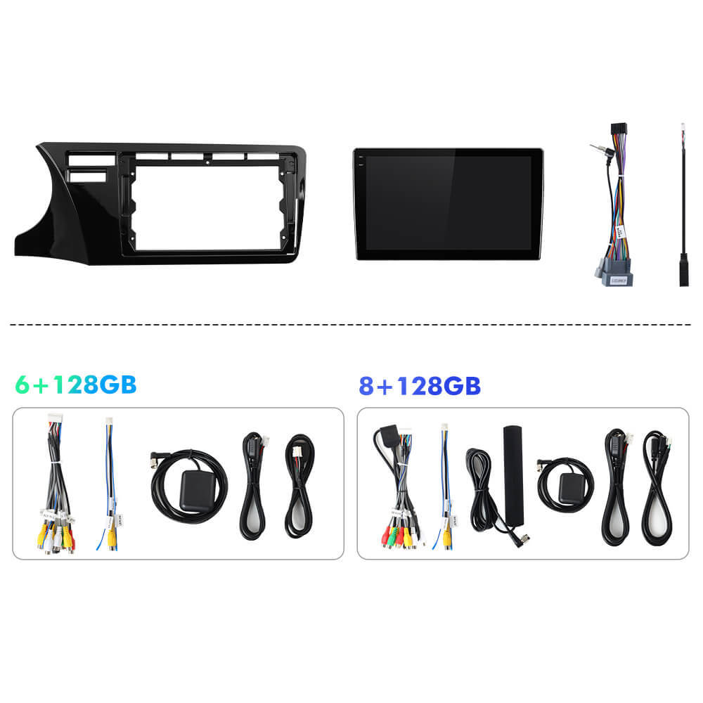 Q6 Qualcomm Android 13 For Honda City 2014-2019 9" screen music car radio DSP ADAU