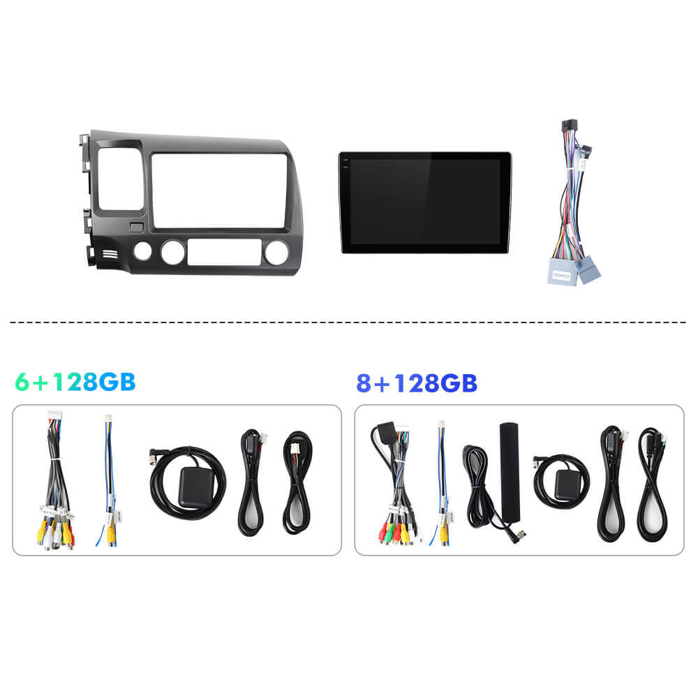 Q6 Qualcomm Android 13 For Honda Civic 2006-2012 9" screen music car radio DSP ADAU