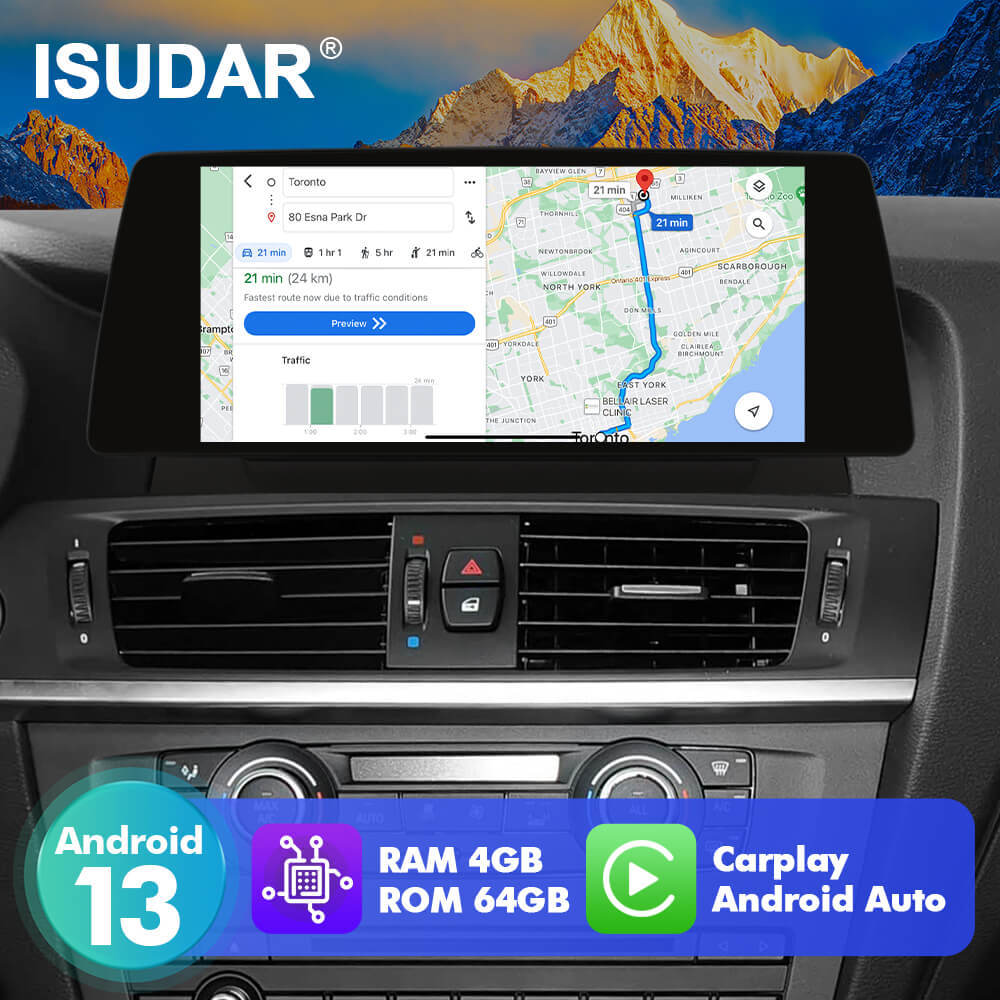 ISUDAR 10.33"Android 13 Car radio BMW X3/F25 X4/F26 CIC NBT