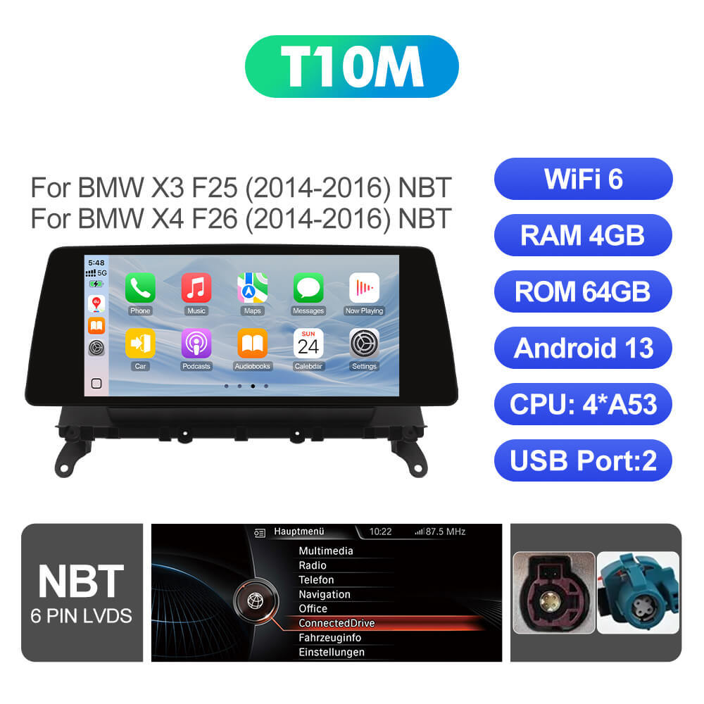 ISUDAR 10.33"Android 13 Car radio BMW X3/F25 X4/F26 CIC NBT