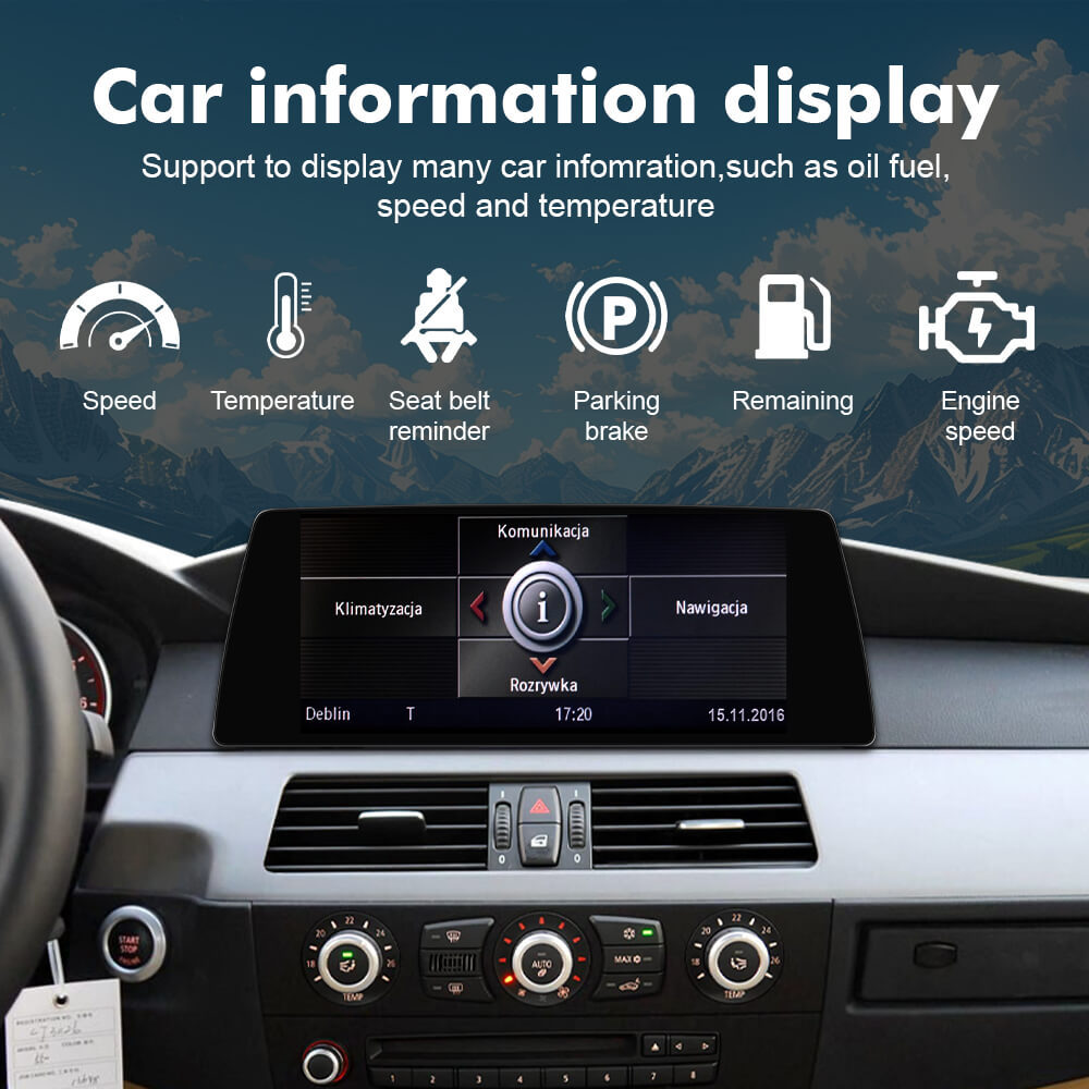 ISUDAR 10.33"Android 13 Car radio For BMW 5 Series E60/E61/E62 2004-2008 CCC