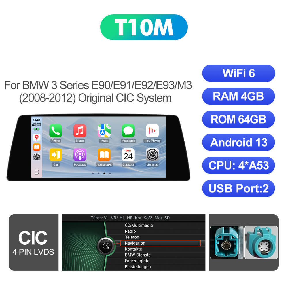 ISUDAR 10.33"Android 13 Car radio For BMW 3 Series E90 E91 E92 E93 M3 2008-2012