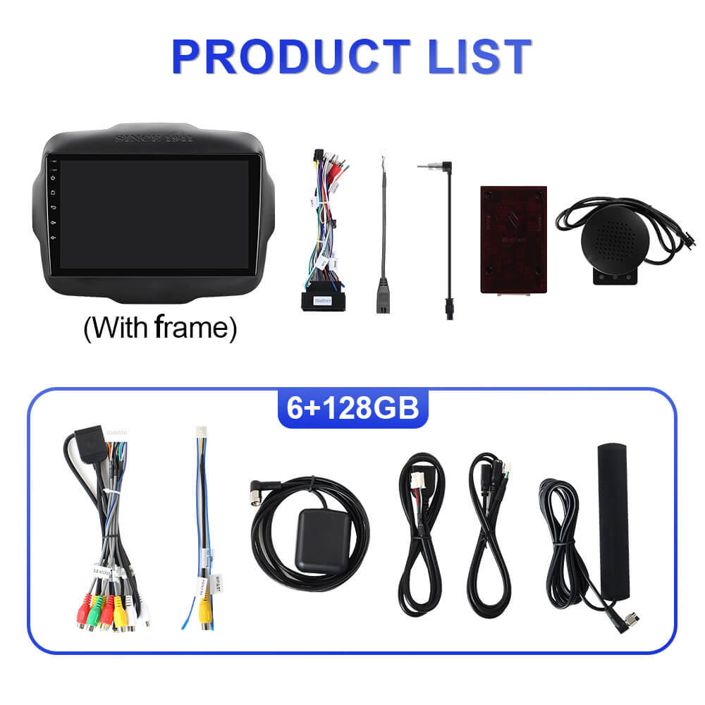 Upgrade from T72 - T75 series Android 14 UIS7865  Car Radio For Jeep Renegade 2014-2018 with 9" Screen