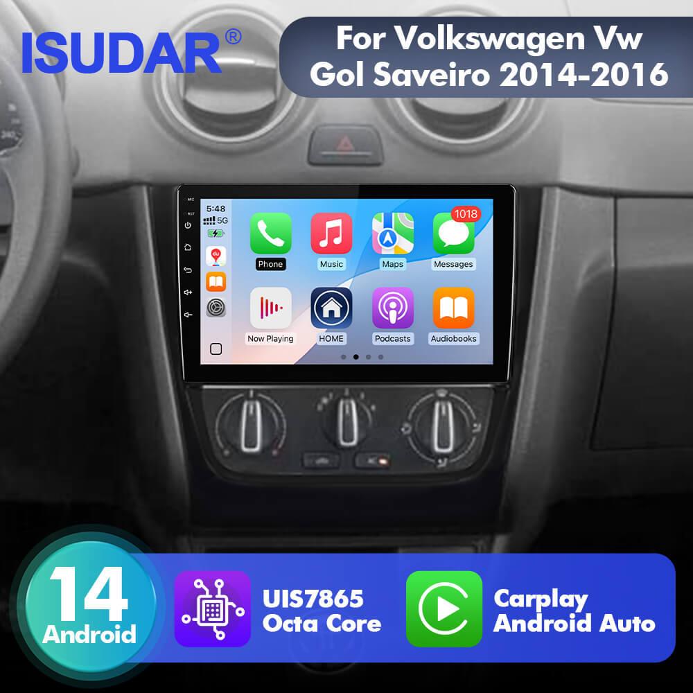 For Volkswagen Gol Saveiroar T75  Android 14 UIS7865 Car Radio Upgrade From T72