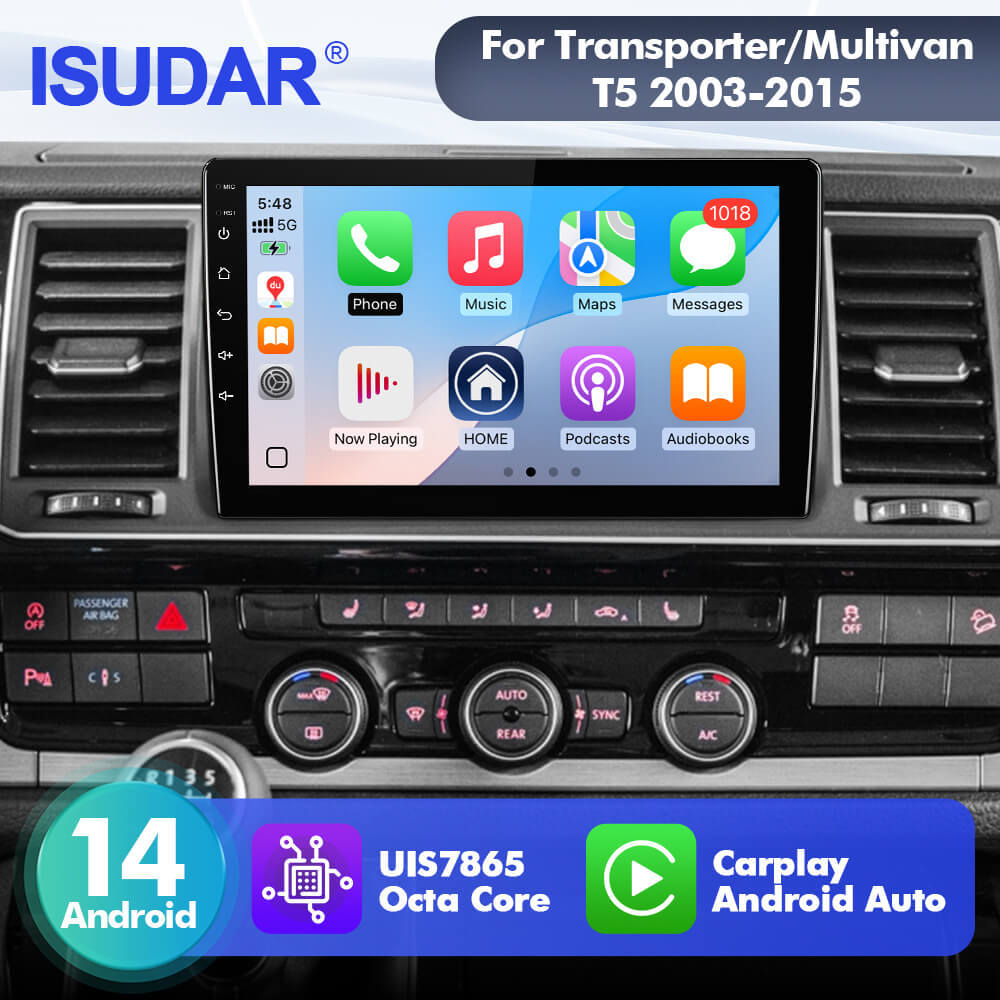For Volkswagen VW Transporter Multivan T5 Caravel  T75 series Android 14 UIS7865 Car Radio with 9" Screen