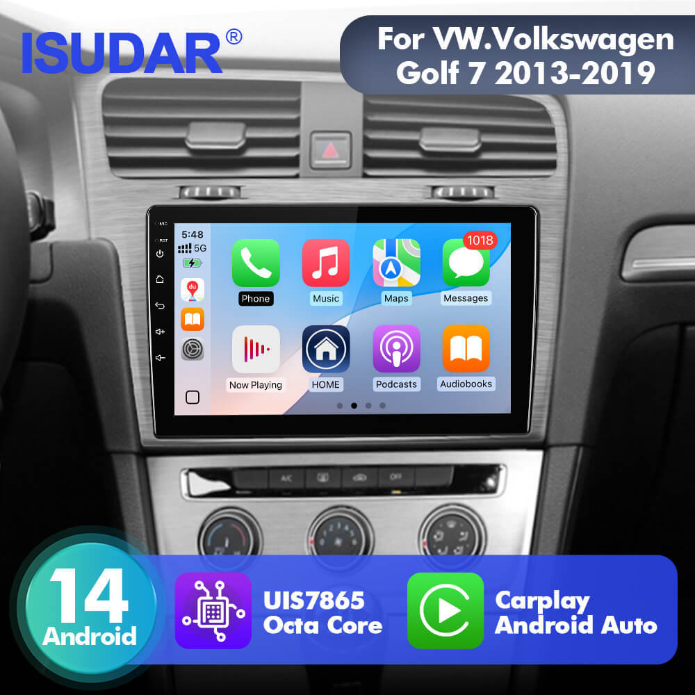 For VW/Volkswagen/Golf 7 2013- T75  Android 14 UIS7865 Car Radio Upgrade From T72