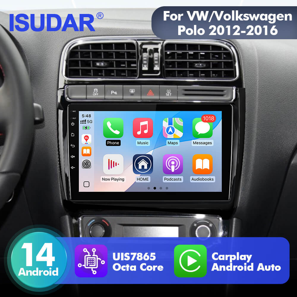 For VW/Volkswagen/POLO Sedan 2009-2017 T75  Android 14 UIS7865 Car Radio Upgrade From T72