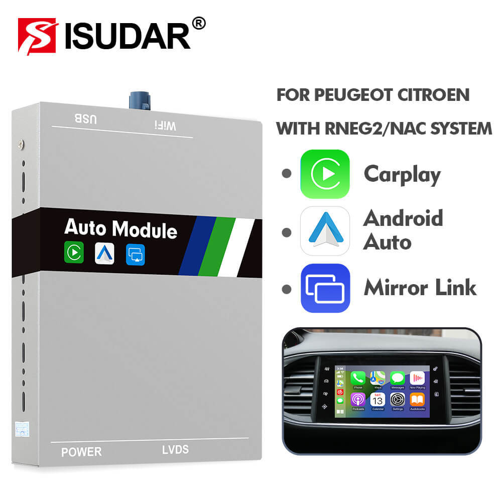 Wireless Carplay Android Auto For Peugeot Citroen RNEG2 NAC System Picasso C4 C5 DS4 DS3 308 508 DS5 RT6 Ｍodule Box Airplay
