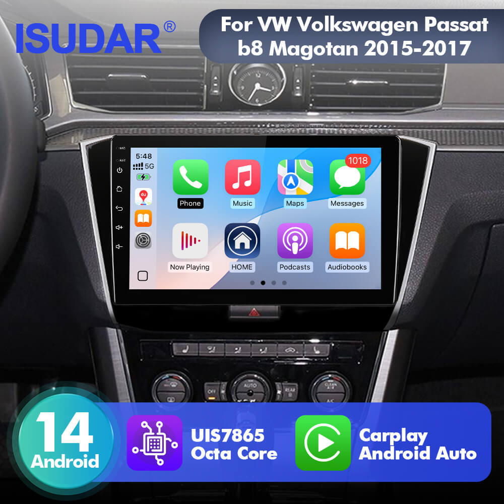 For VW/Passat b8 Magotan 2015- T75 Upgrade from T72  Android 14 UIS7865 Car Radio