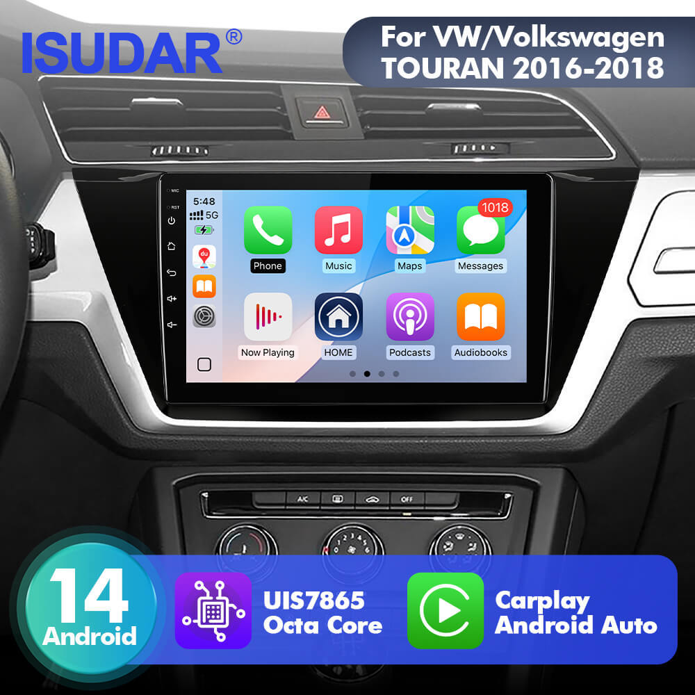 For VW/Volkswagen/TOURAN 2016-2018 T75  Android 14 UIS7865 Car Radio