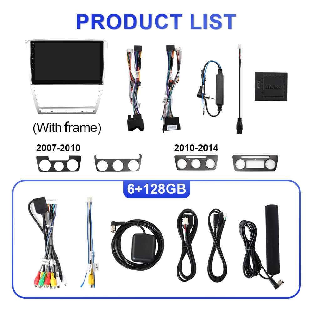 For Skoda Octavia A5 2007-2014 T75 Upgrade from T72  Android 14 UIS7865 Car Radio