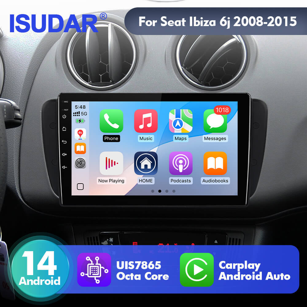 For Seat Ibiza 2009-2015 T75 Upgrade from T72  Android 14 UIS7865 Car Radio
