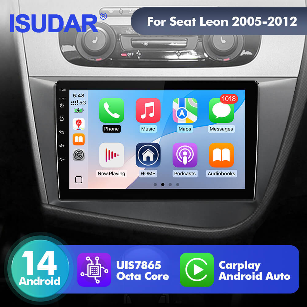 For Seat LEON 2005-2012 T75 Upgrade from T72  Android 14 UIS7865 Car Radio Carplay