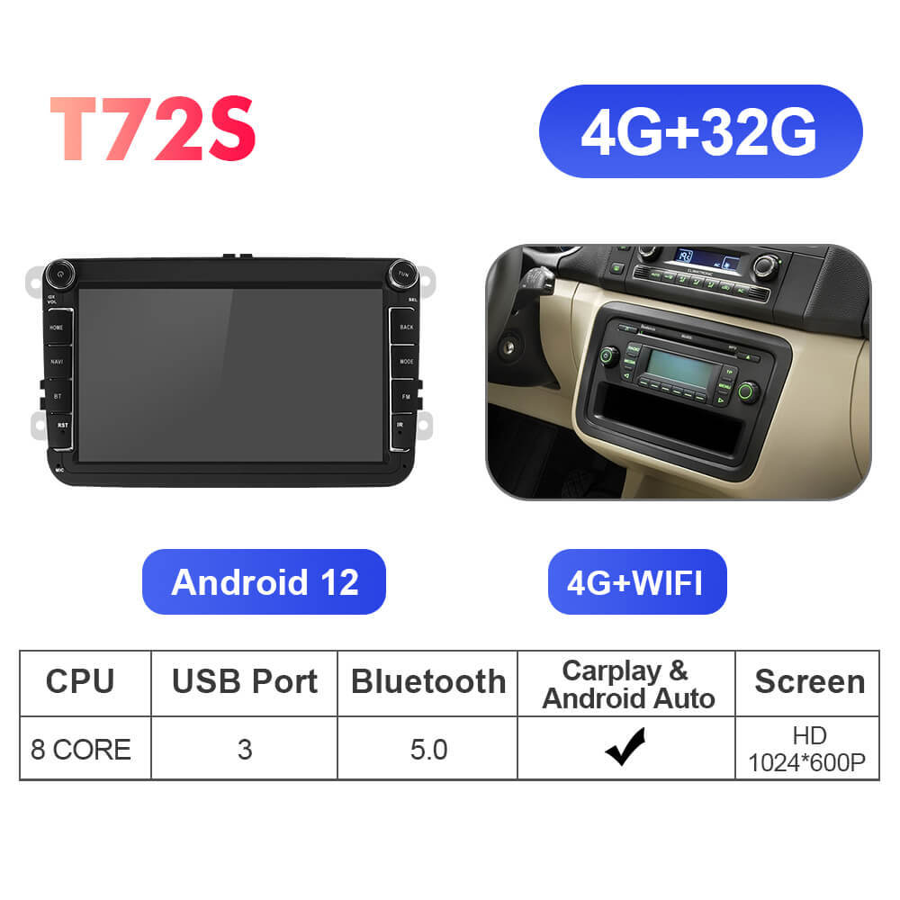NEW UPGRADE! 1024*600P 8 inch Car Radio For VW/Volkswagen/POLO/Golf/Skoda/Seat/Leon/PASSAT B6
