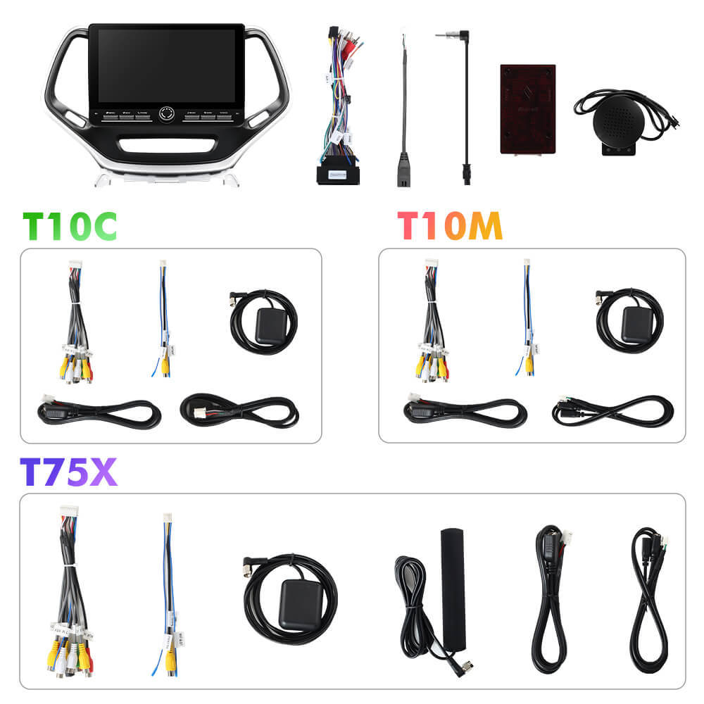 10" Android 14 New Design Button Car Radio For Jeep Cherokee 5 KL 2014-2018