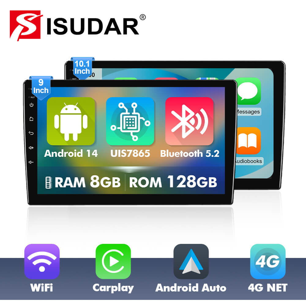 Upgrade from T72 - T75 series Android 14 UIS7865  Car Radio For Universal - No Frame Version