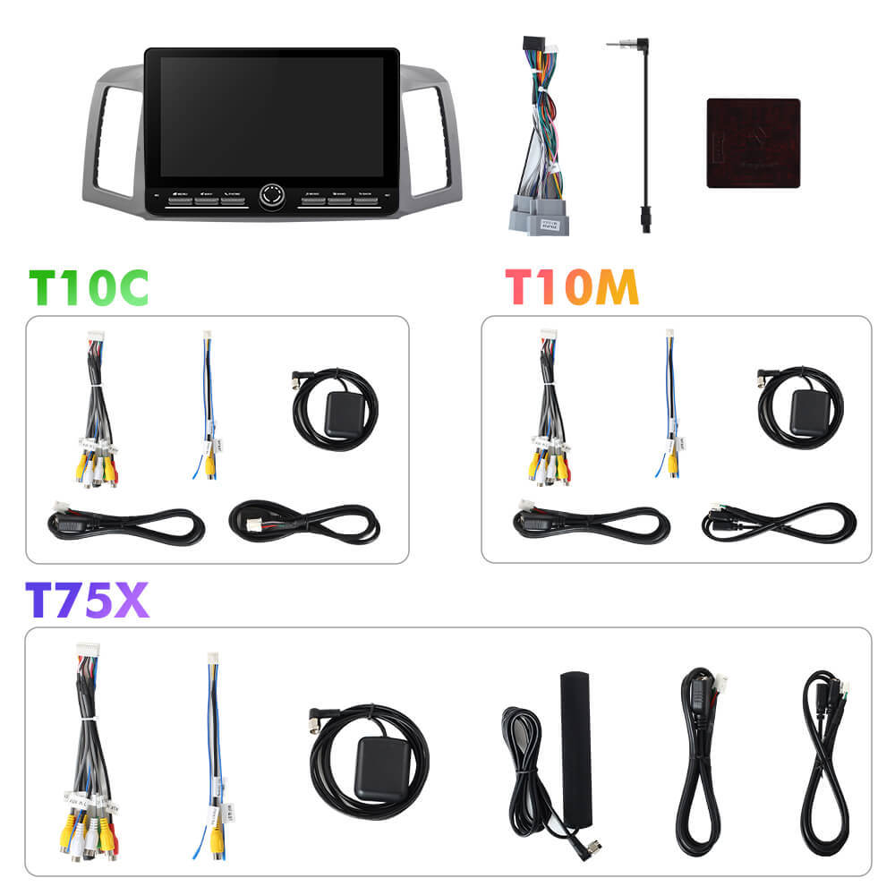 10" Android 14 New Design Button Car Radio For Grand Cherokee 2004-2007