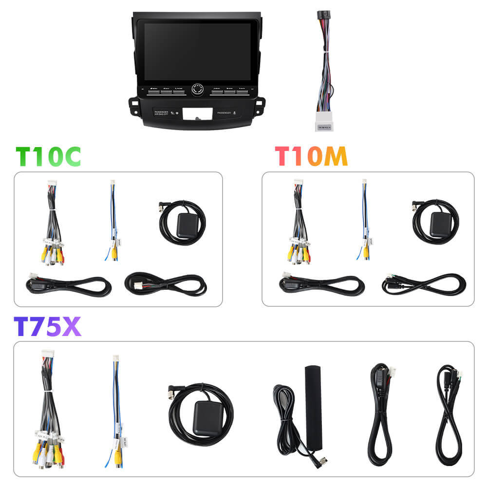 For OUTLANDER MITSUBISHI 2007-2012 Androd 14 10inch Color Light Button Screen Car Radio