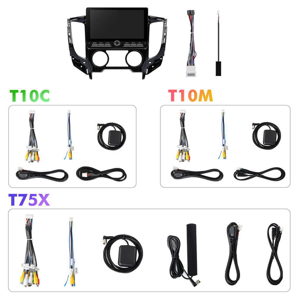 For Mitsubishi Triton L200 2017-2022 Androd 14 10inch Button Touch Screen Car Radio