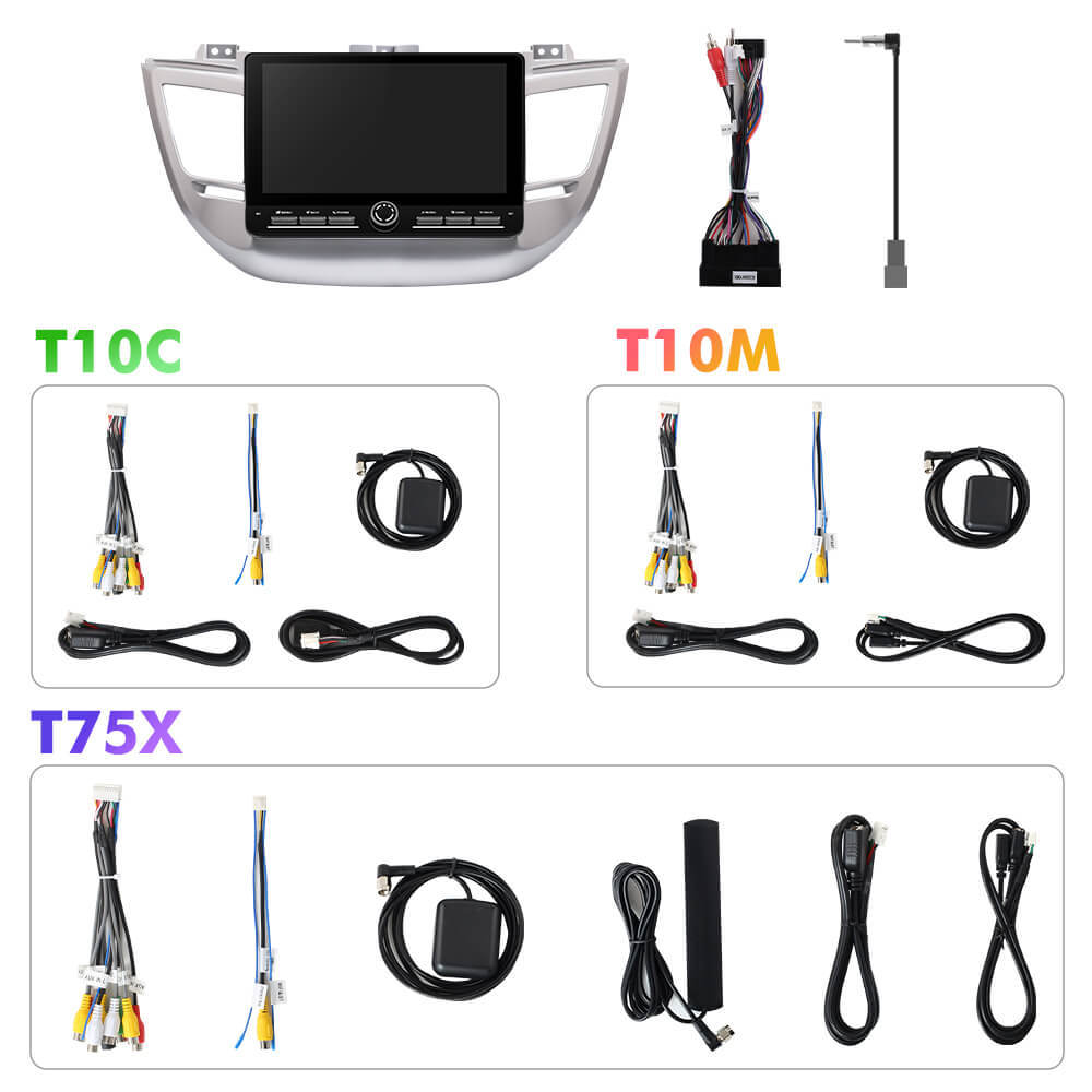 For Hyundai/Tucson 3 2015-2018 Androd 14 10inch Angle Key 2.0 Touch Screen Car Radio