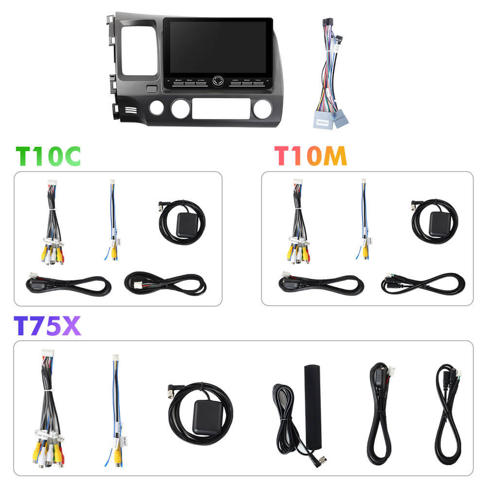 For Honda Civic 2006-2012 Androd 14 10inch Angle Key 2.0 Touch Screen Car Radio