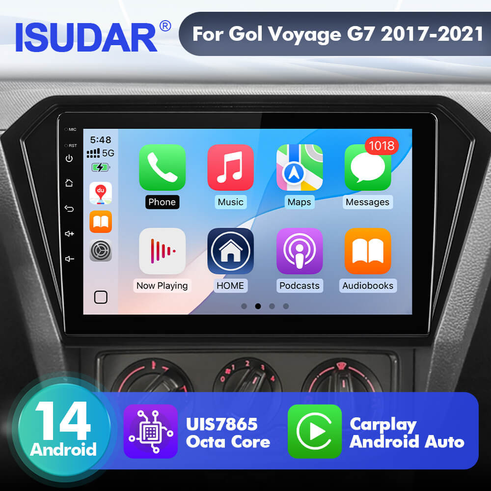 For Gol Voyage G7 2017-2021 T75 Android 14 UIS7865 Car Radio Upgrade From T72