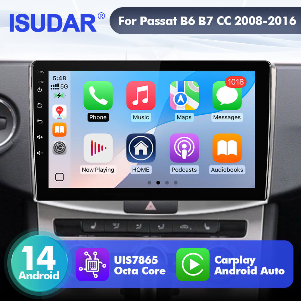 For VW/Volkswagen/Passat B6 B7 T75  Android 14 UIS7865 Car Radio Upgrade From T72
