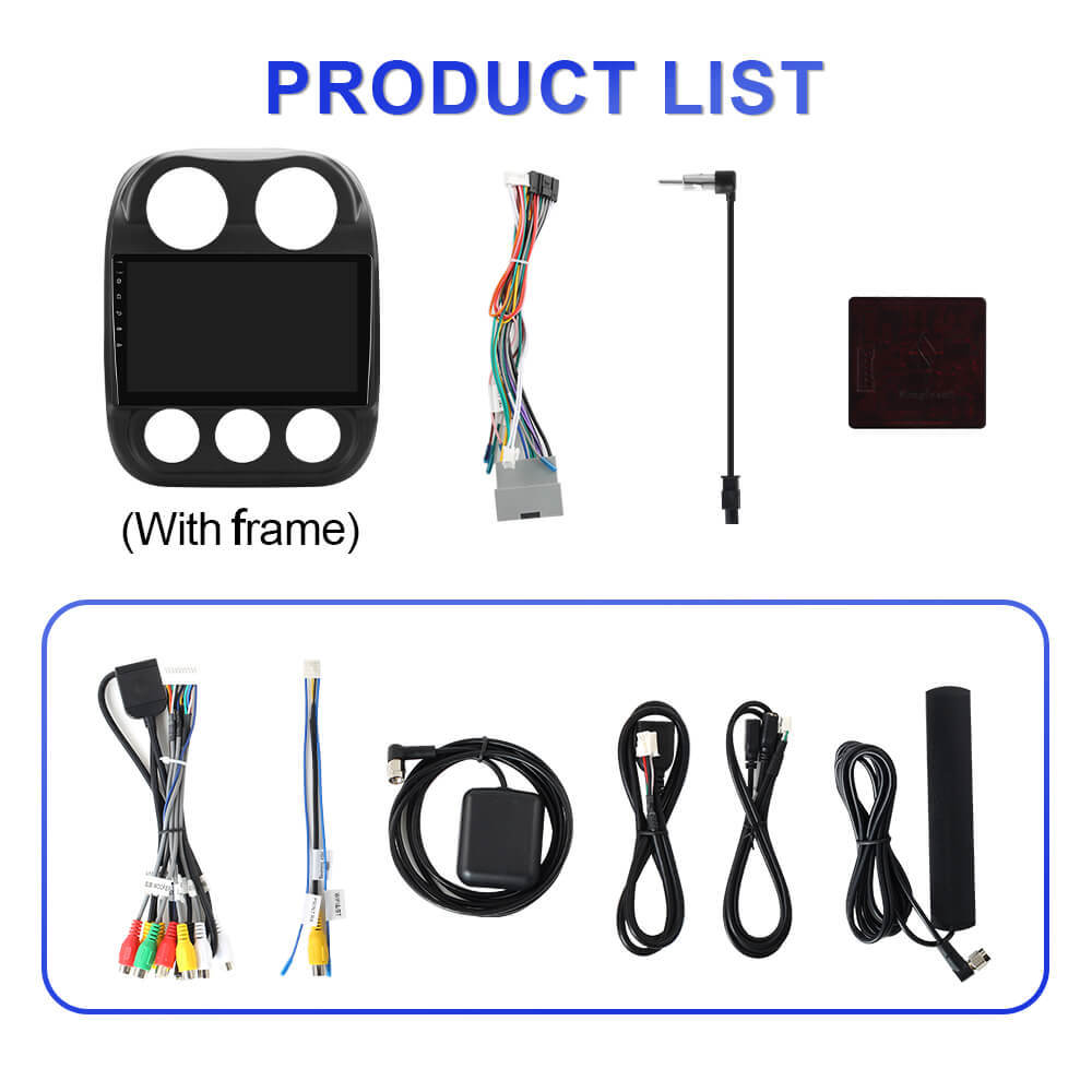 For Jeep Compass 1 MK 2009-2015 T75 Android 14 UIS7865 Car Radio Upgrade From T72