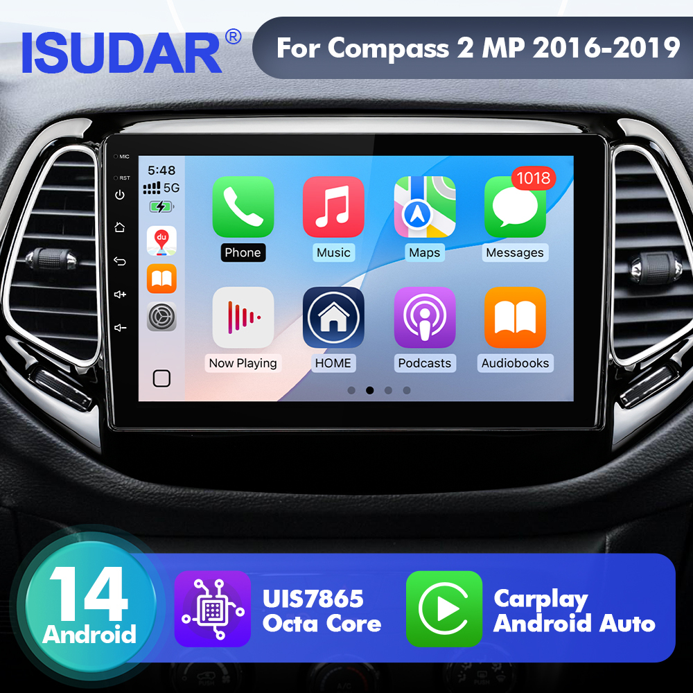 For Jeep Compass 2 MP 2016-2019 T75 Android 14 UIS7865 Car Radio Upgrade From T72