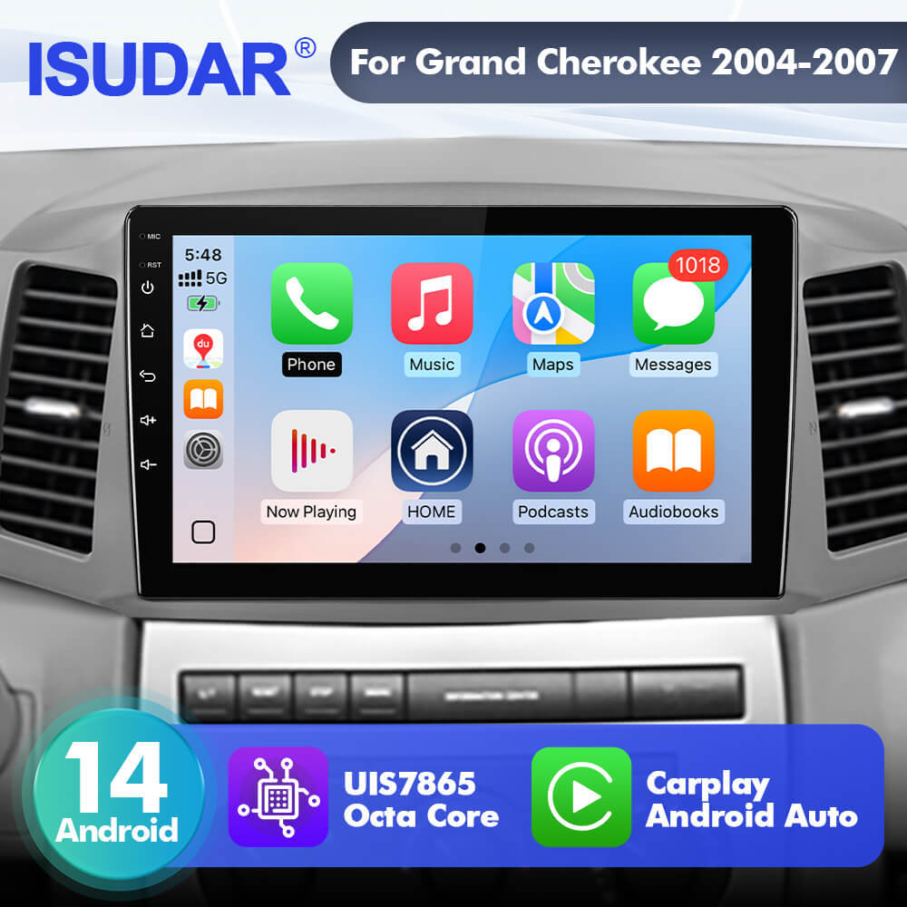 For Jeep Grand Cherokee 2004-2007 T75 Android 14 UIS7865 Car Radio Upgrade From T72