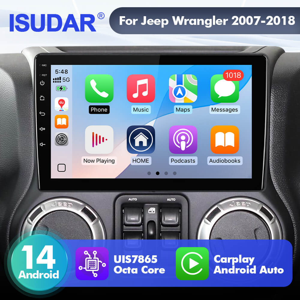 For Jeep Wrangler 2007-2018 T75 Android 14 UIS7865 Car Radio Upgrade From T72