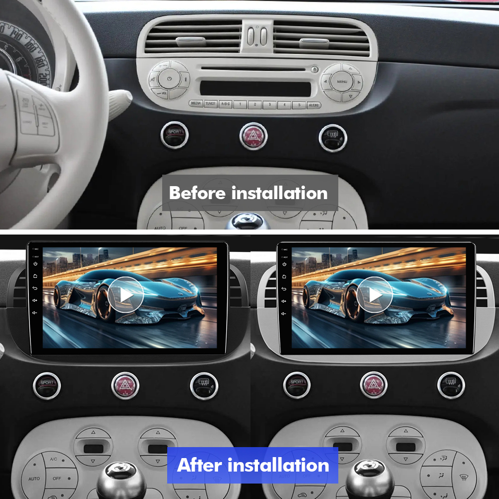Upgrade from T72 - T75 series Android 14 UIS7865 Car Radio For Fiat 500 2007-2015