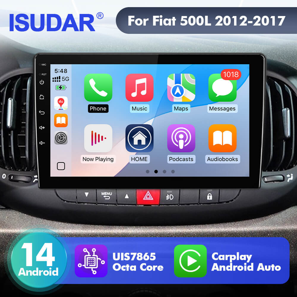 Upgrade from T72 - T75 series Android 14 UIS7865 Car Radio For Fiat 500L 2012-2017