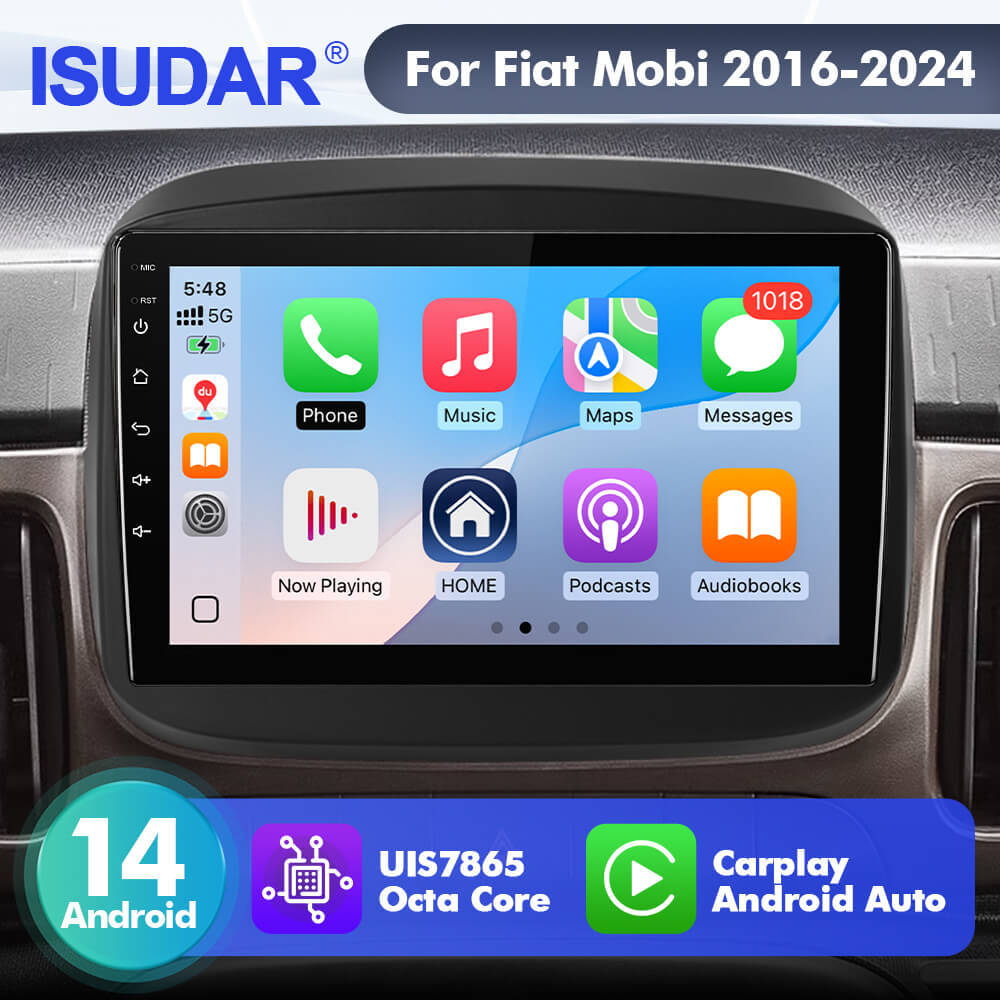 Upgrade from T72 - T75 series Android 14 UIS7865 Car Radio For Fiat Mobi 2016-2024