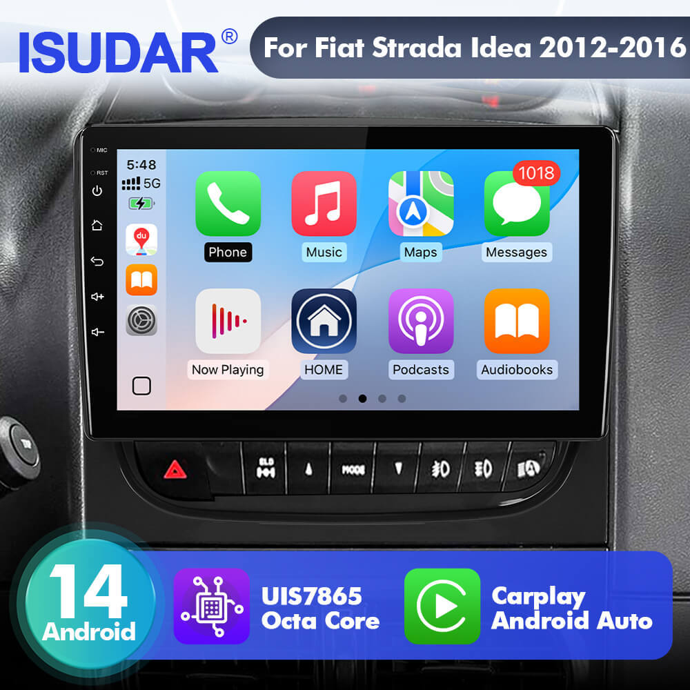 Upgrade from T72 - T75 series Android 14 UIS7865 Car Radio For Fiat Strada Idea 2012-2016