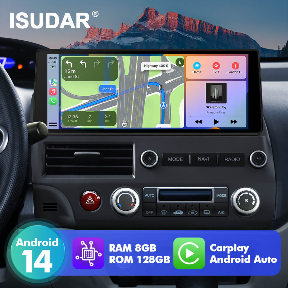 For Honda Civic 2006-2012 12.3inch T75 Android 14 UIS7865 Car Radio