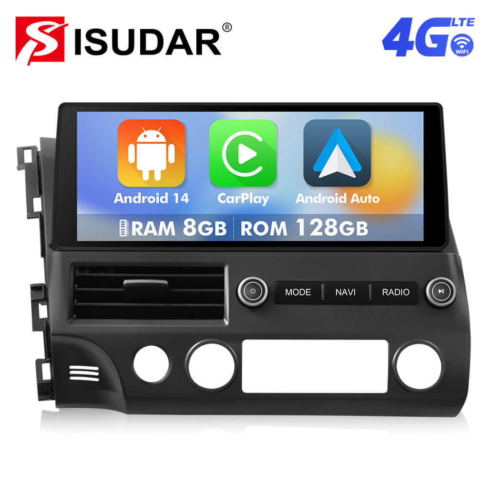 For Honda Civic 2006-2012 12.3inch T75 Android 14 UIS7865 Car Radio