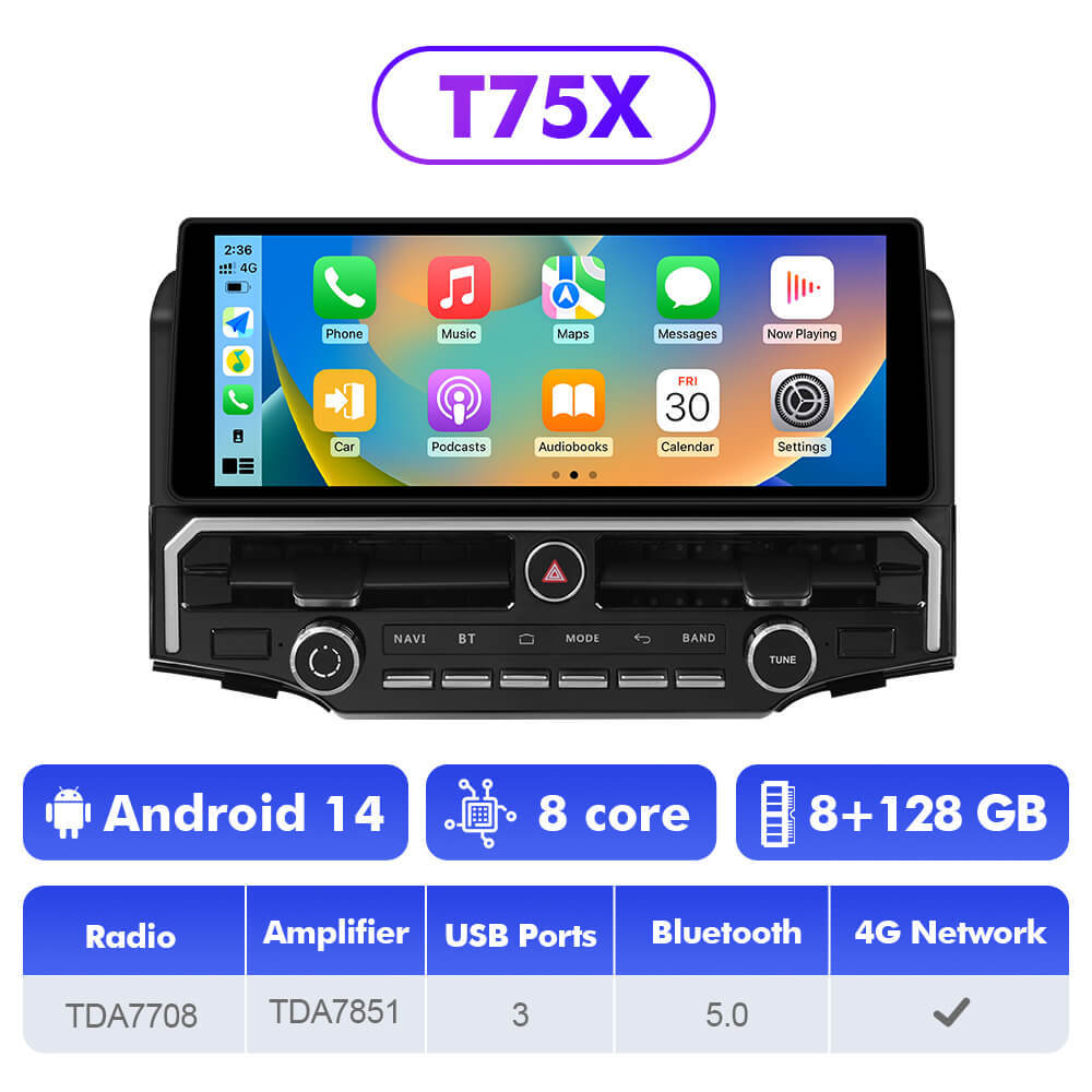 For Toyota 4Runner 2010-2019 12.3inch T75 Android 14 UIS7865 Car Radio