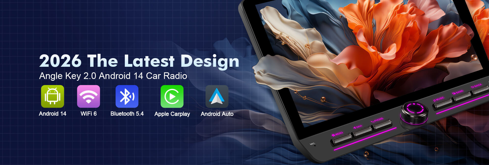 ISUDAR 2026 The latest Angle Key 2.0 Android 14 Button Car Radio