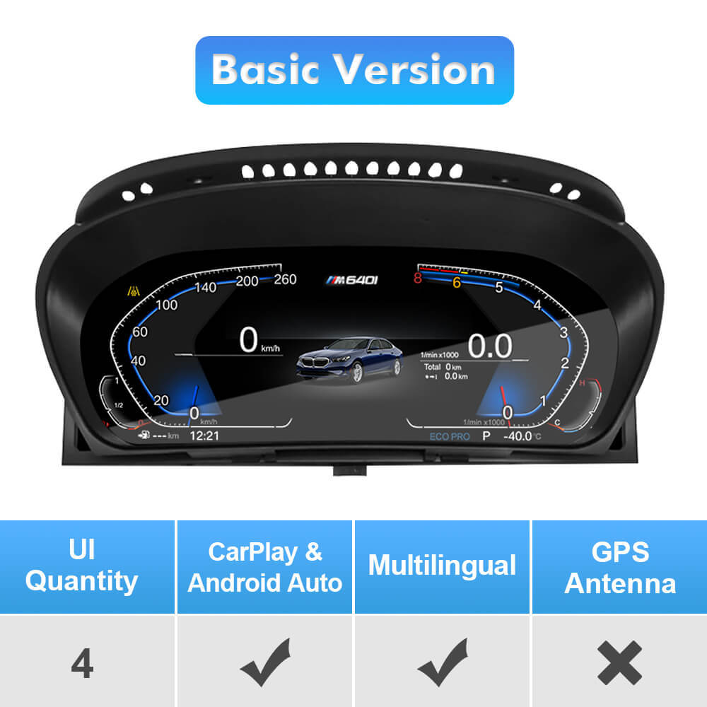 FOR BMW X5 E70 X6 E71 2006-2013 CCC CIC Digital Carplay dashboard Instrumental Cluster Speedometer Screen