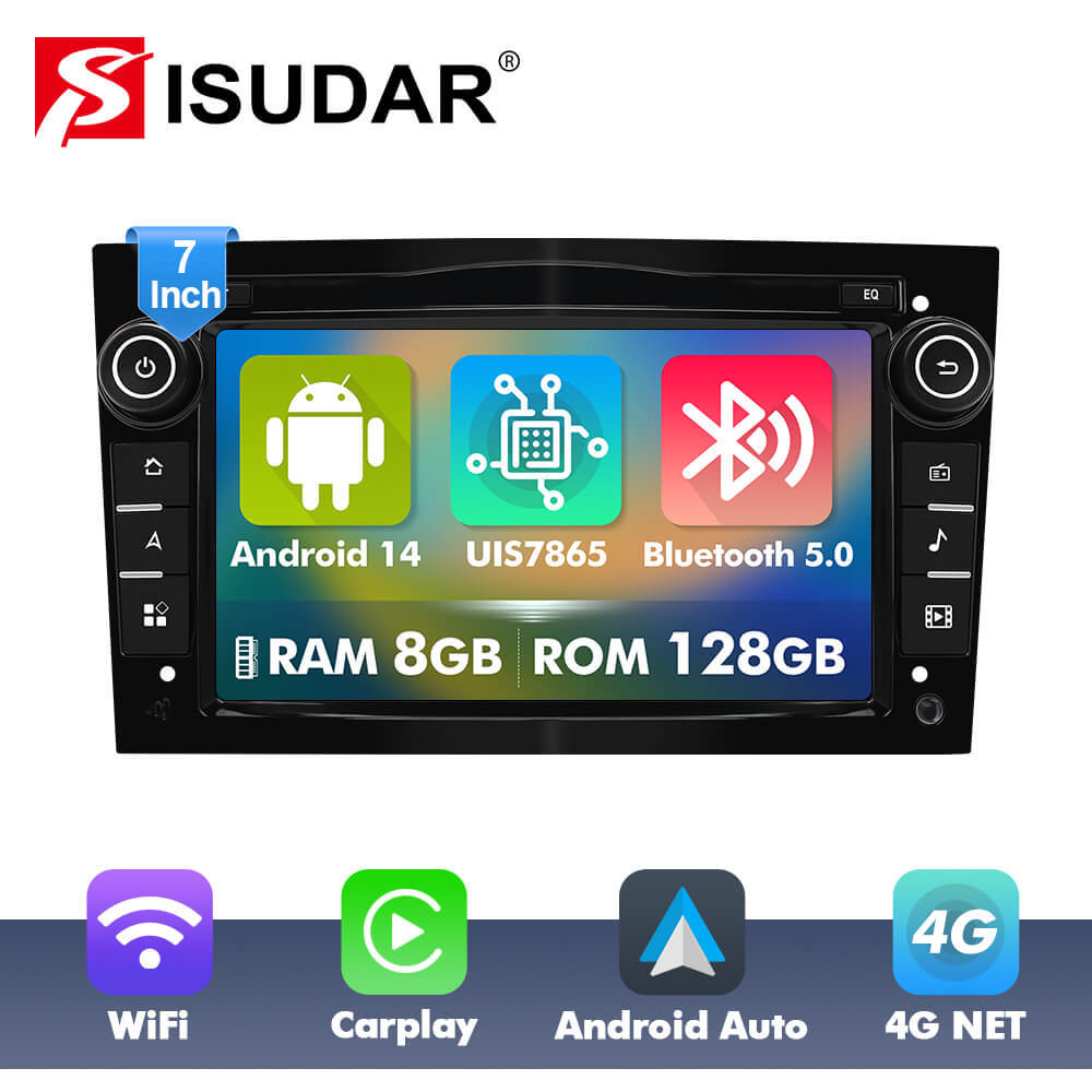 T75/T10C/T10M Android 14 Black Car Radio For Opel Astra H G J Antara Vectra C D Vivaro Corsa C D Zafira B Meriva Veda