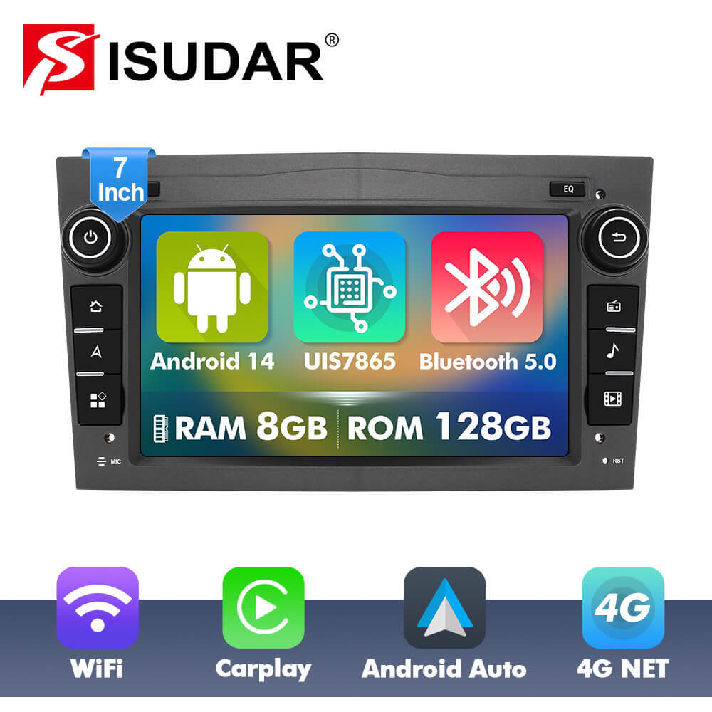 T75/T10C/T10M Android 14 Grey Car Radio For Opel Astra H G J Antara Vectra C D Vivaro Corsa C D Zafira B Meriva Veda