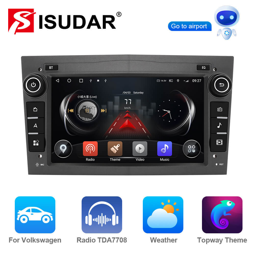T75/T10C/T10M Android 14 Grey Car Radio For Opel Astra H G J Antara Vectra C D Vivaro Corsa C D Zafira B Meriva Veda