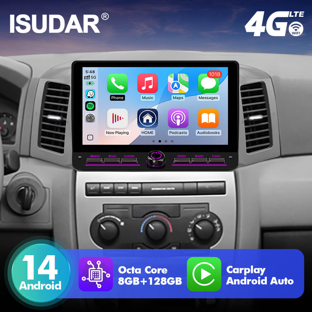 10" Android 14 New Design Button Car Radio For Grand Cherokee 2004-2007