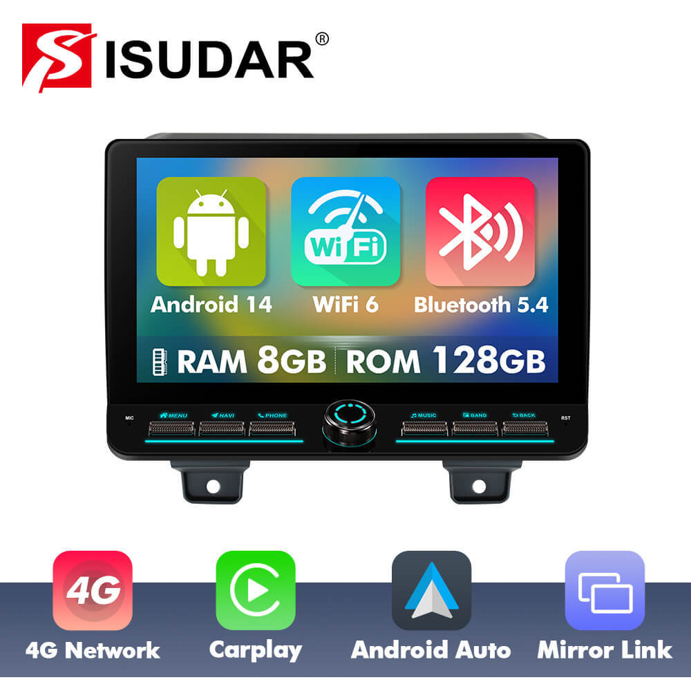 10" Android 14 New Design Button Car Radio For Jeep Wrangler JL Gladiator 2018-2021